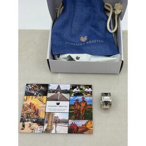 HSN Humanly Krafted Womens Sterling‎ Silver Heart Spinning Ring Size 7.5-8 Gift